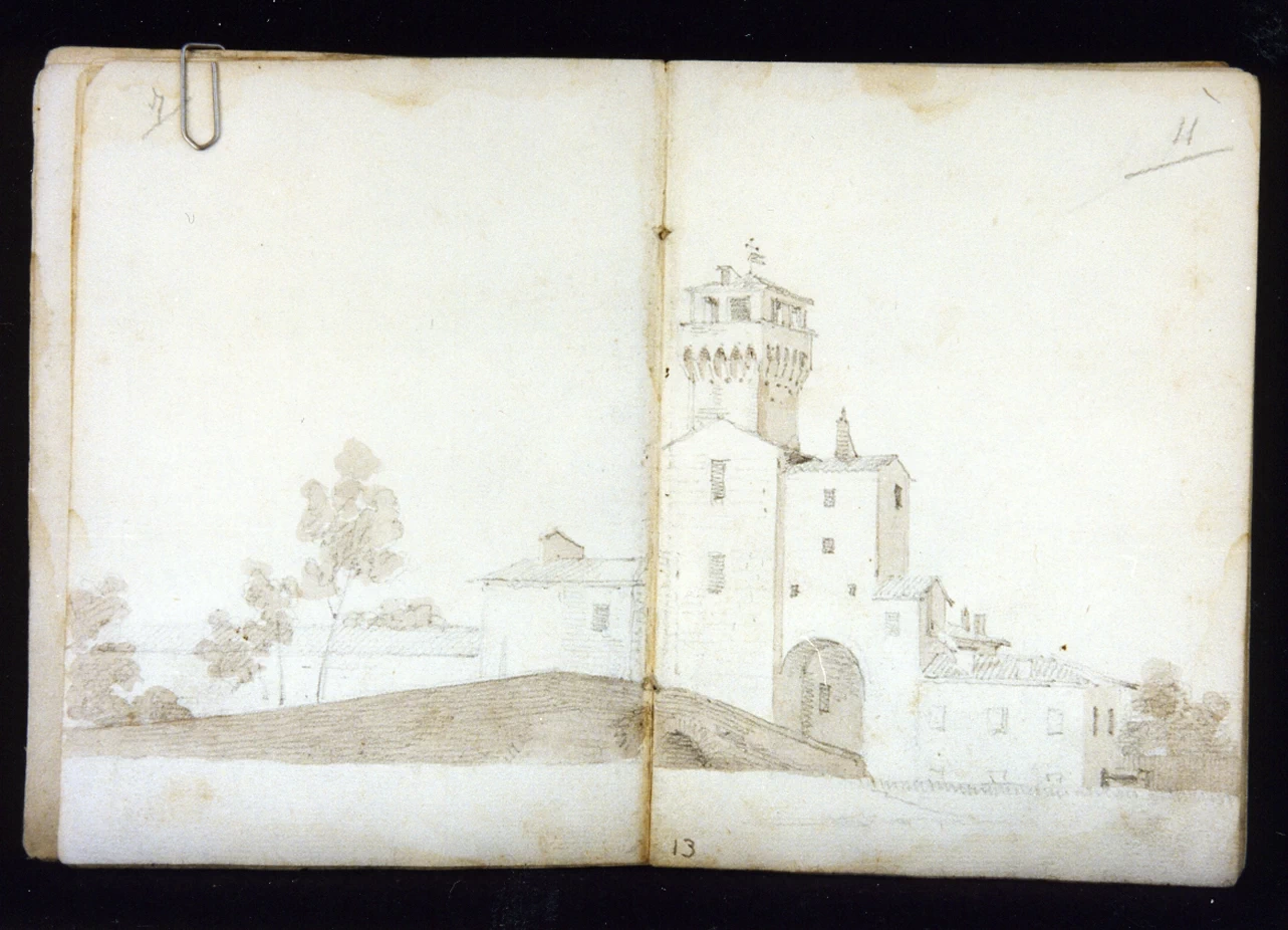 Studio di paesaggio con architettura - Museo Nazionale di san Martino, Napoli